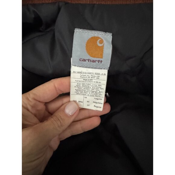 Vintage Carhartt CQ186 Brown Mens 44 R Arctic Quilt Lined Jacket - Picture 5 of 5